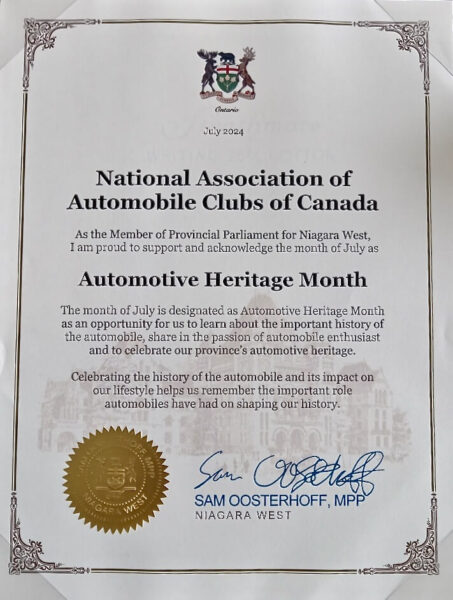 Automotive Heritage Month 2024 Niagara West